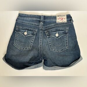 True Religion Curvy JENNIE DENIM MID SHORTS FLP SN DESTRY 028